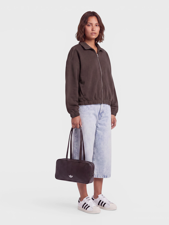 adidas Originals, Full Zip Sweatshirt Long Sleeve, brown, Image 4 of 4
