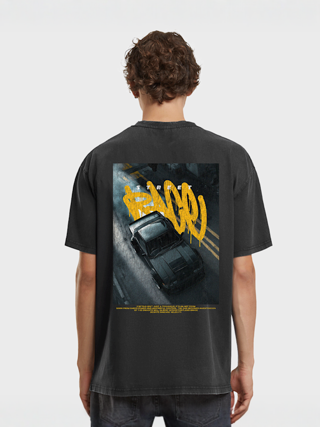 Mister Tee, Street Race Vintage Oversize Tee, black, Image 1 of 4