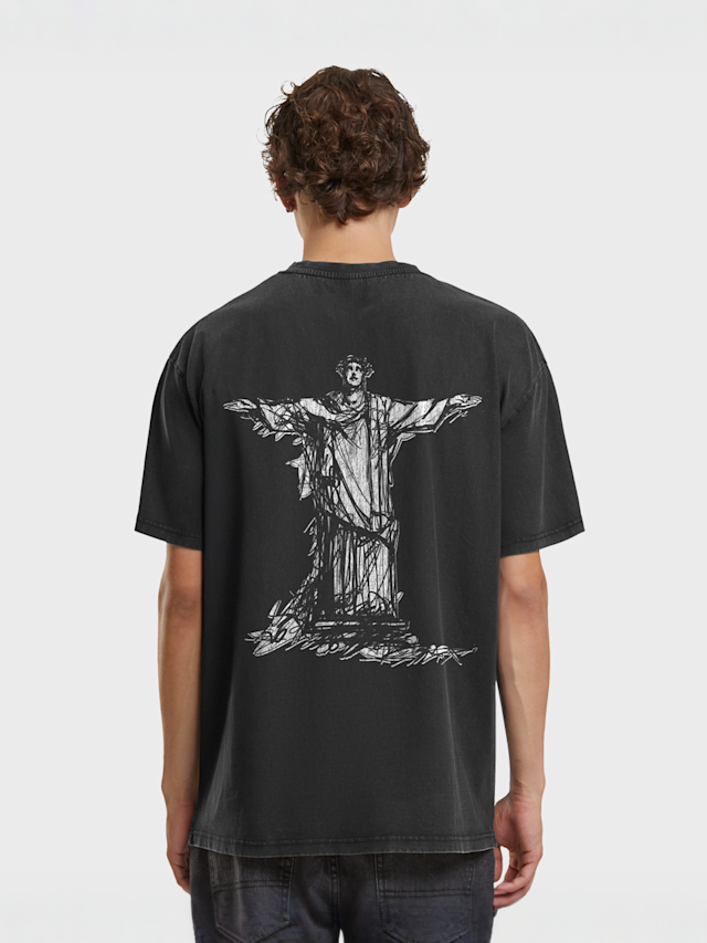 Mister Tee, True Faith Vintage Oversize Tee, black, Image 1 of 4