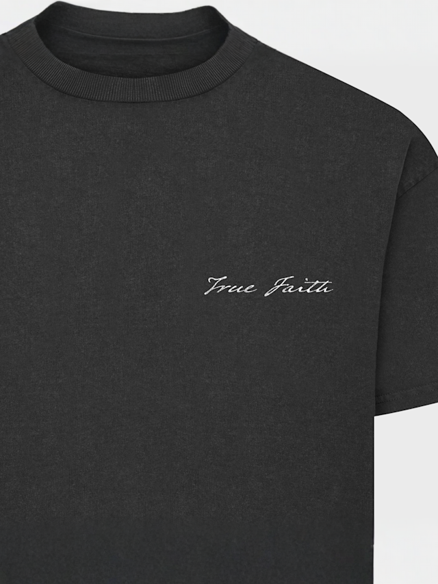 Mister Tee, True Faith Vintage Oversize Tee, black, Image 3 of 4