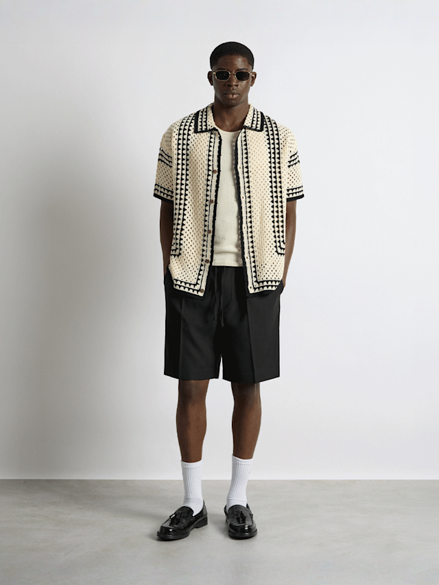 Burocs, Crochet Bicolor Shirt, beige, Image 3 of 3