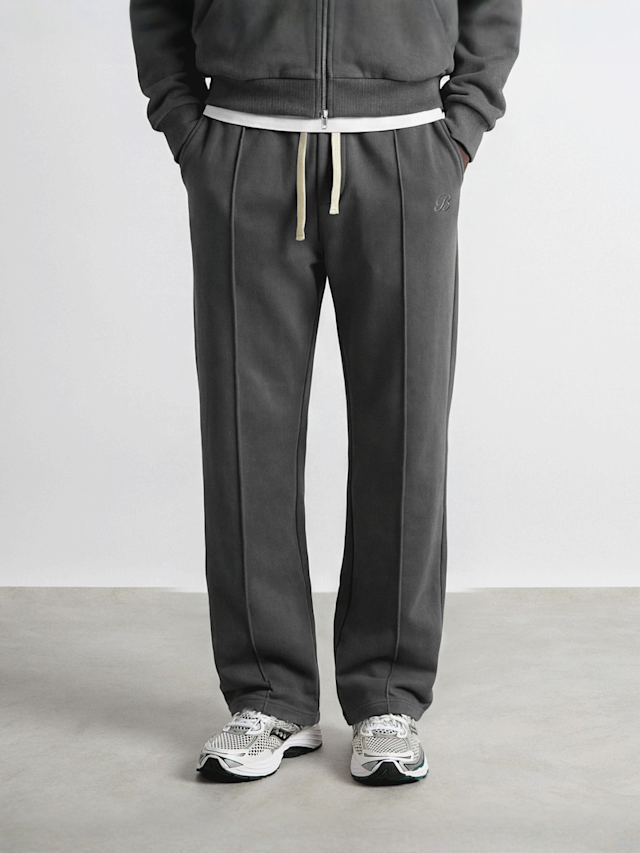 Burocs, Wide Leg Seam Sweatpants, grey, Image 1 of 3