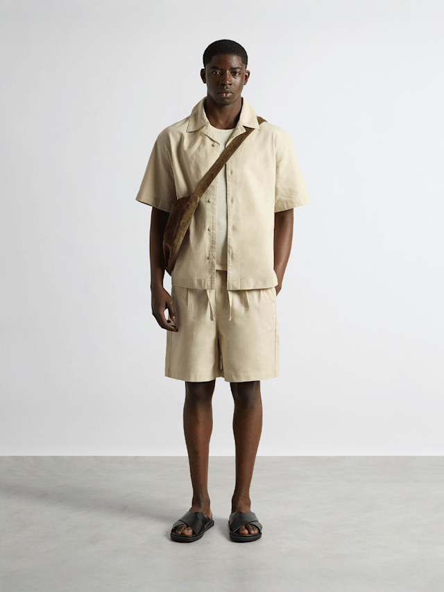 Burocs, Linen Blend Shorts, beige, Image 3 of 3