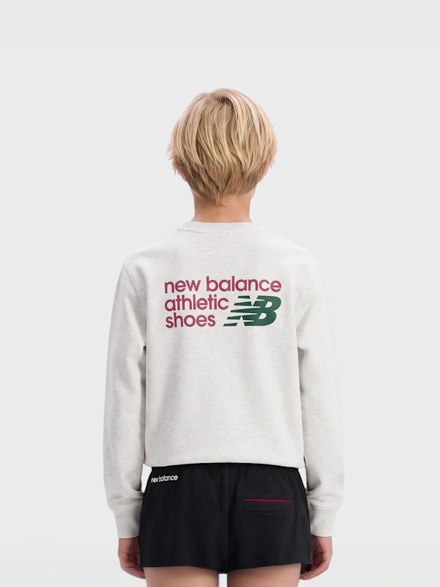 New Balance, Athletics Premium Chest Logo FT Crew, grey, Image 2 of 4