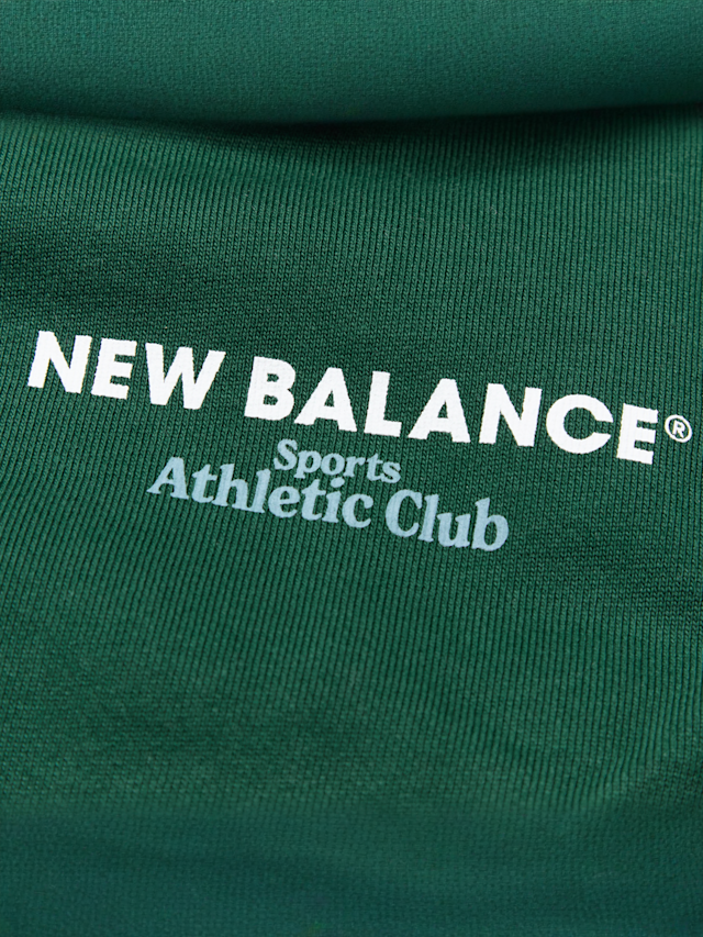 New Balance, Sports Club Graphic Zip Hoodie, green, Image 3 of 5