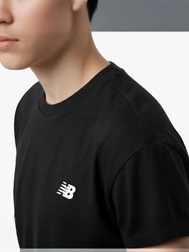 New Balance, Jersey Small Logo Tee, black, Image 3 of 4