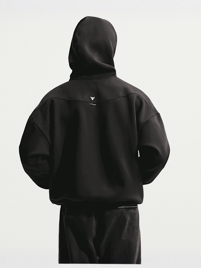 Nike, Chicago Bulls MNK Therma-FIT SI BB Fleece Icon Hoodie, black, Image 2 of 5