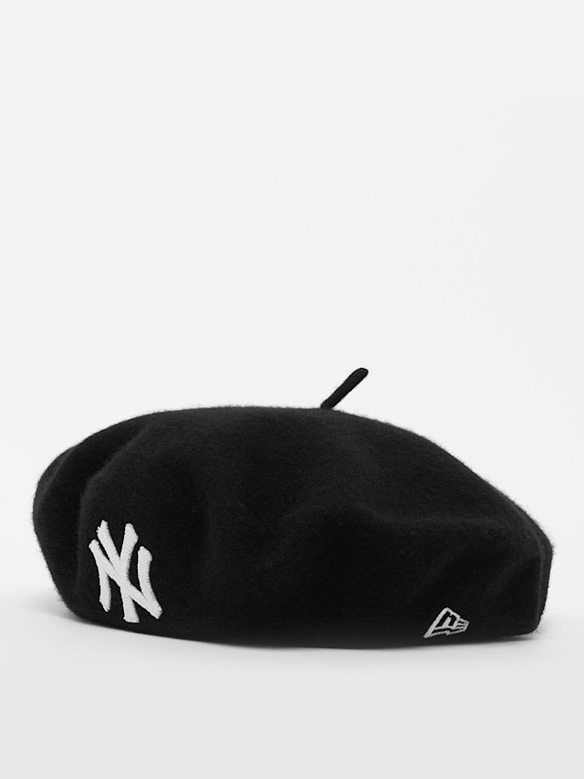 New Era, WMNS Wool Beret MLB New York Yankees, black, Image 2 of 5
