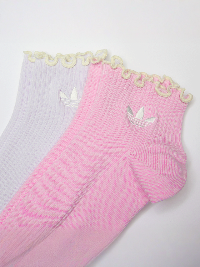 adidas Originals, 2 PACK - Ruffle Quarter Socks, multi-colour, Image 2 of 2