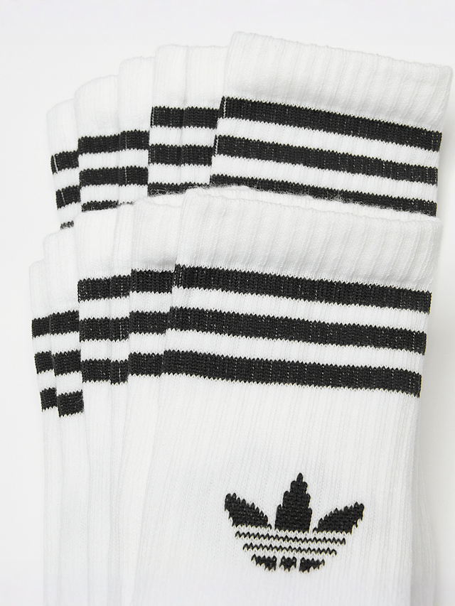 adidas Originals, 6 PACK - 3 Stripes Crew, white, Image 2 of 2