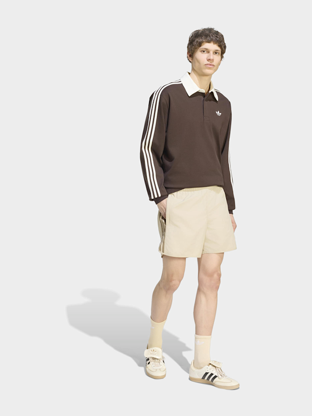 adidas Originals, 3-Stripes Rugby Longsleeve Polo, brown, Image 5 of 5
