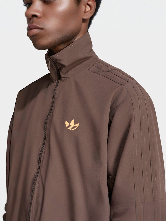 adidas Originals, Woven Firebird Tracktop, brown, Image 3 of 5