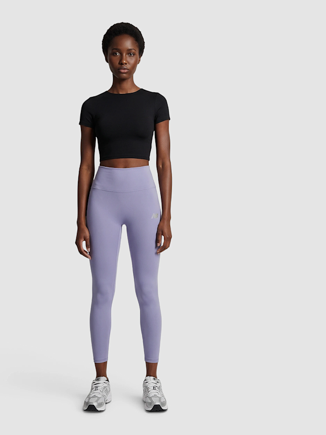 New Balance, Essential High Rise Legging 25”, purple, Image 4 of 4