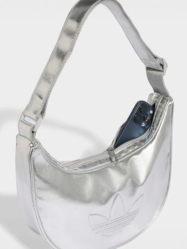adidas Originals, Adicolor Half Crescent Bag, silver, Image 4 of 6