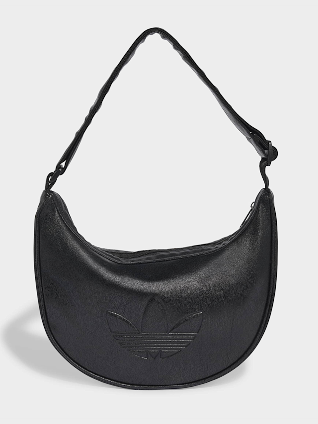 adidas Originals, Adicolor Half Crescent Bag Metallic PU, black, Image 1 of 6