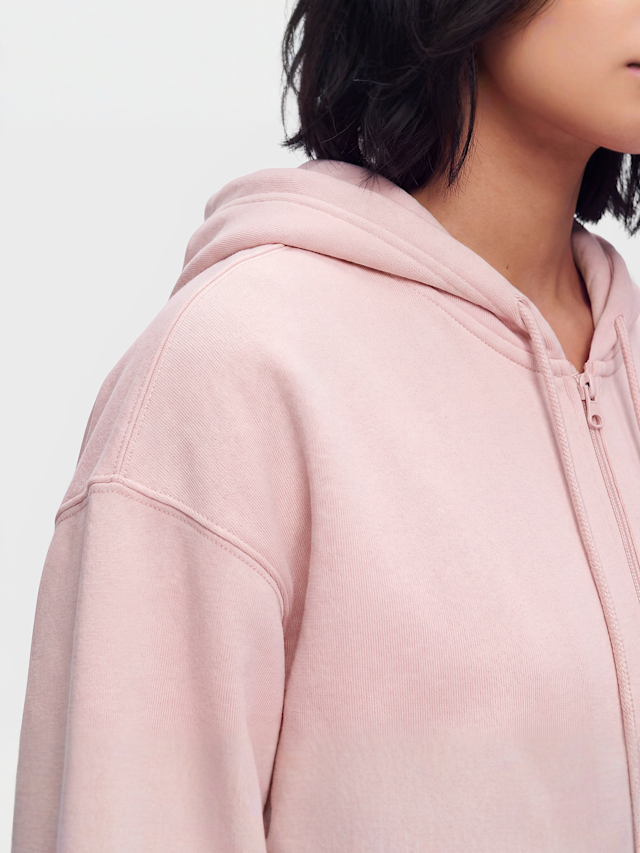 New Balance, Trackside Fleece Full Zip, Pink, Image 3 of 4