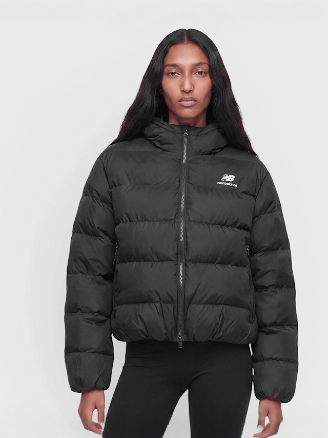 New Balance, Boston Puffer Jacket, black, Image 1 of 4