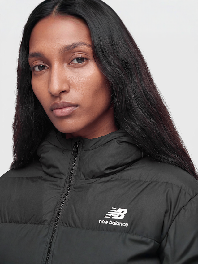 New Balance, Boston Puffer Jacket, black, Image 3 of 4