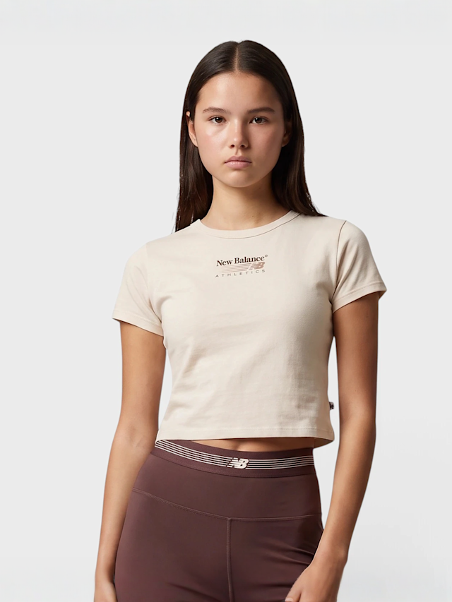 New Balance, Trackside Ringer T-Shirt, beige, Image 1 of 4
