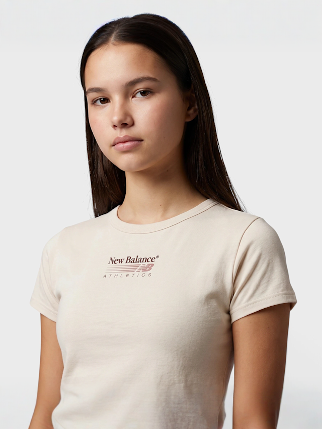 New Balance, Trackside Ringer T-Shirt, beige, Image 3 of 4