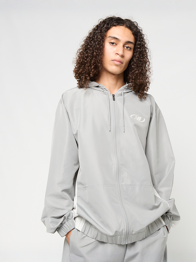 New Balance, Trackside Woven Jacket, grey, Image 1 of 5