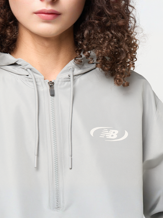 New Balance, Trackside Woven Jacket, grey, Image 3 of 5