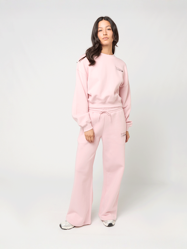 New Balance, Trackside Fleece Crew, Pink, Image 4 of 4