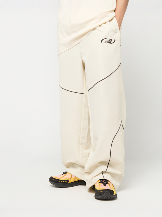 New Balance, Woven Trackside Pant, beige, Image 1 of 5