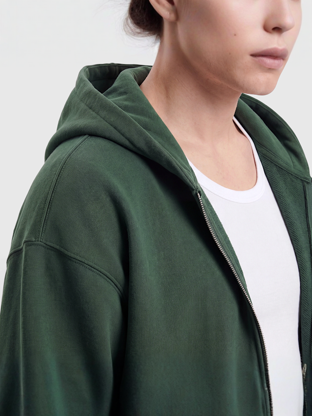 Urban Classics, Fluffy Zip Hoody, green, Image 3 of 4
