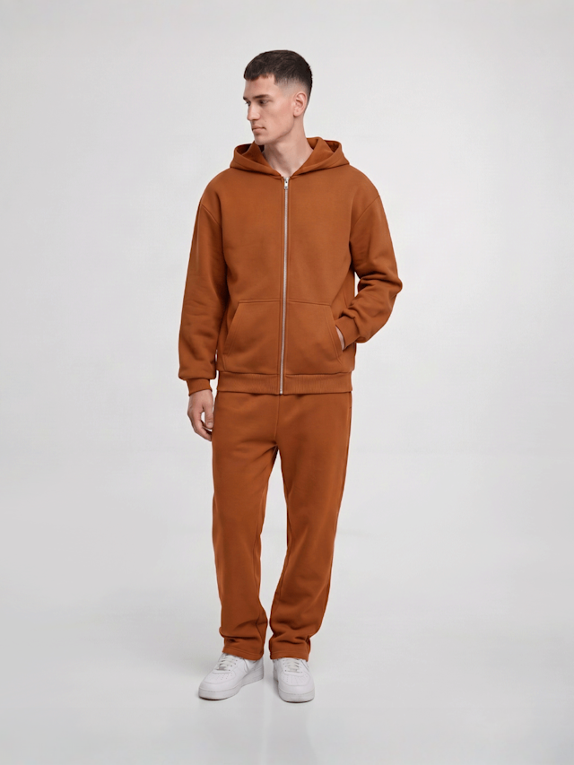 Urban Classics, Fluffy Zip Hoody, orange, Image 3 of 3