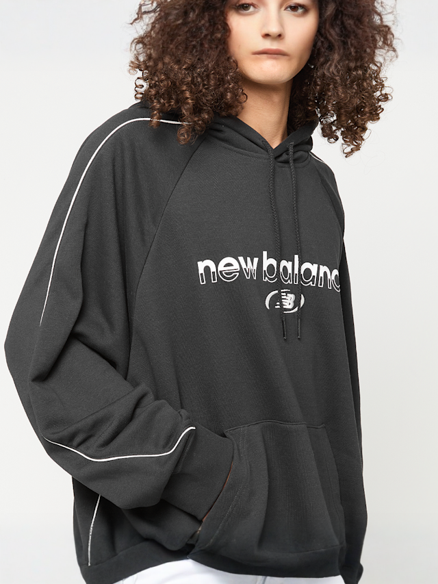 New Balance, Trackside French Terry Hoodie, black, Image 4 of 6