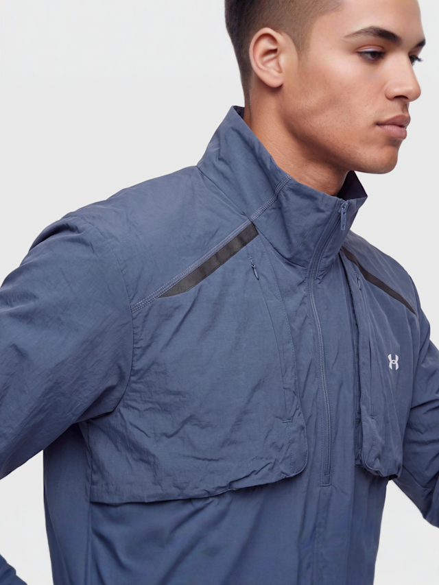 Under Armour, Unstoppable Woven Halfzip Solid, blue, Image 3 of 4