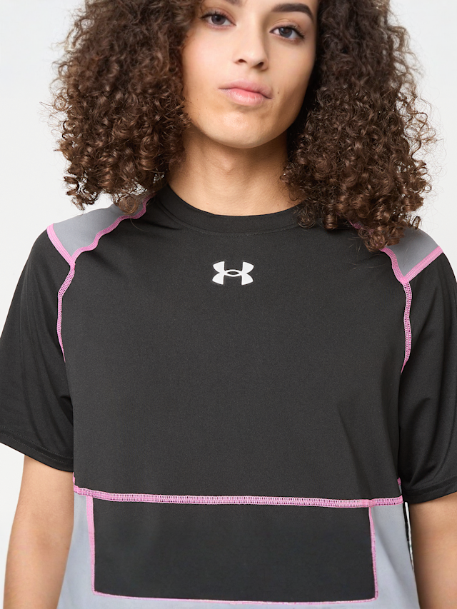 Under Armour, Heatgear Elite Fitted Short Sleeve, grey, Image 3 of 6