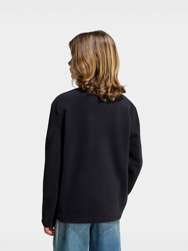adidas Originals, Loose Fleece Halfzip Sweatshirt, black, Image 2 of 5