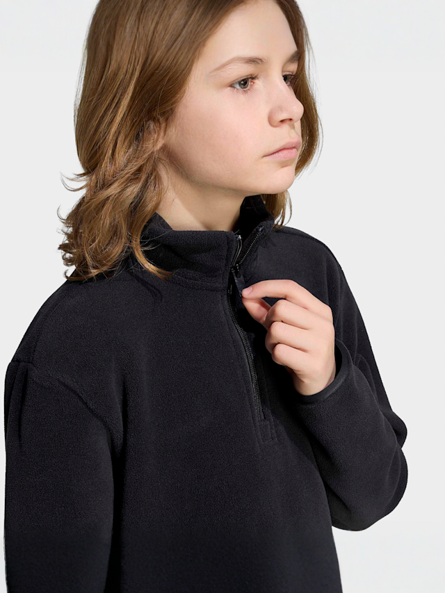 adidas Originals, Loose Fleece Halfzip Sweatshirt, black, Image 4 of 5