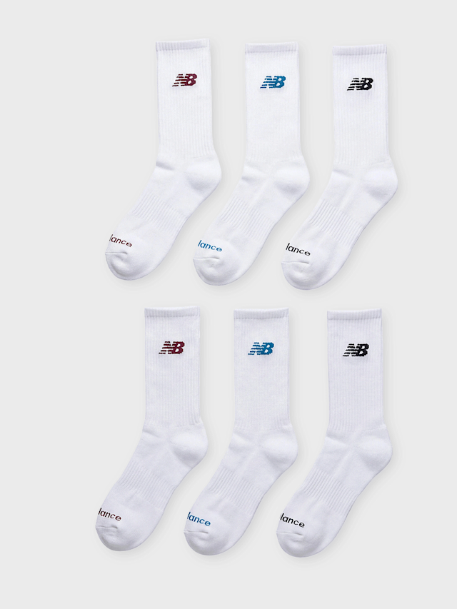 New Balance, 6 PACK - Everyday Seasonal Crew, white, Image 1 of 2