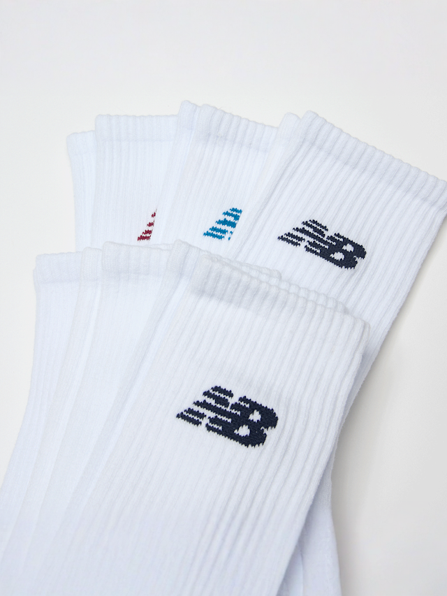 New Balance, 6 PACK - Everyday Seasonal Crew, white, Image 2 of 2