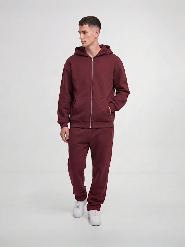 Urban Classics, Fluffy Zip Hoody, red, Image 3 of 3