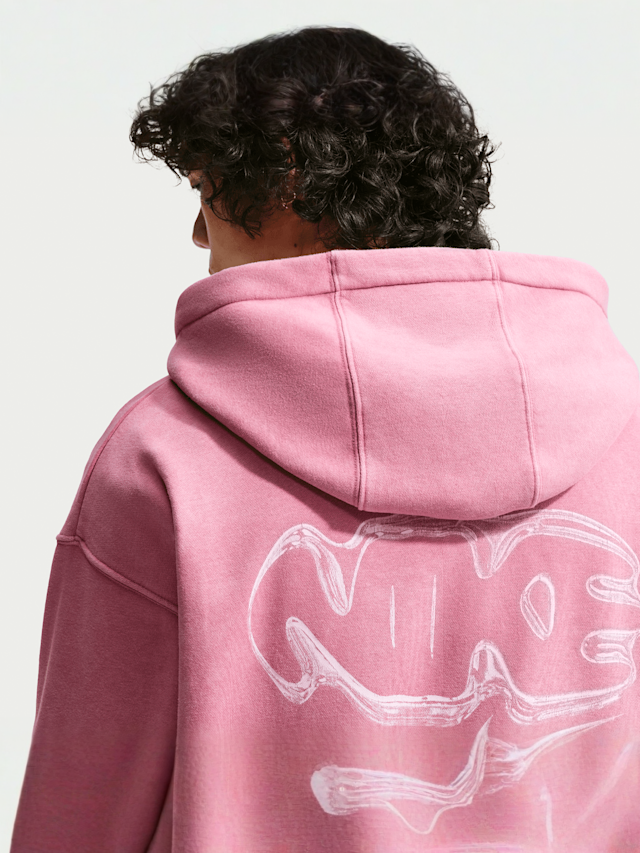 Nike, Sportswear Graphic Full Zip Hoodie, Pink, Image 4 of 6