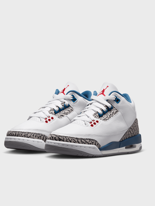 Jordan, Air Jordan 3 Retro (GS) “True Blue”, white, Image 3 of 8
