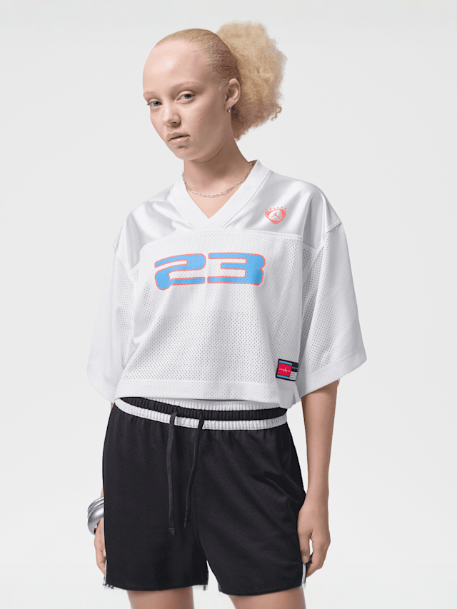 Jordan, Brooklyn Shortsleeve Jersey Top, white, Image 1 of 7