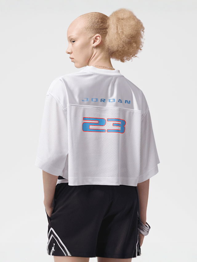 Jordan, Brooklyn Shortsleeve Jersey Top, white, Image 2 of 7