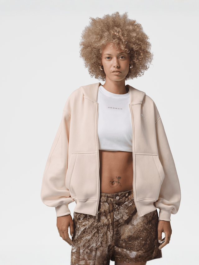 Jordan, Brooklyn Full-Zip Hoodie, beige, Image 1 of 9