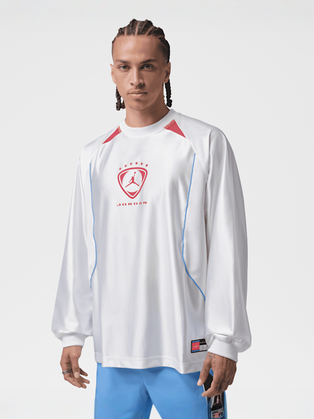 Jordan, Brooklyn Long-Sleeve Goalie Top, white, Image 1 of 6