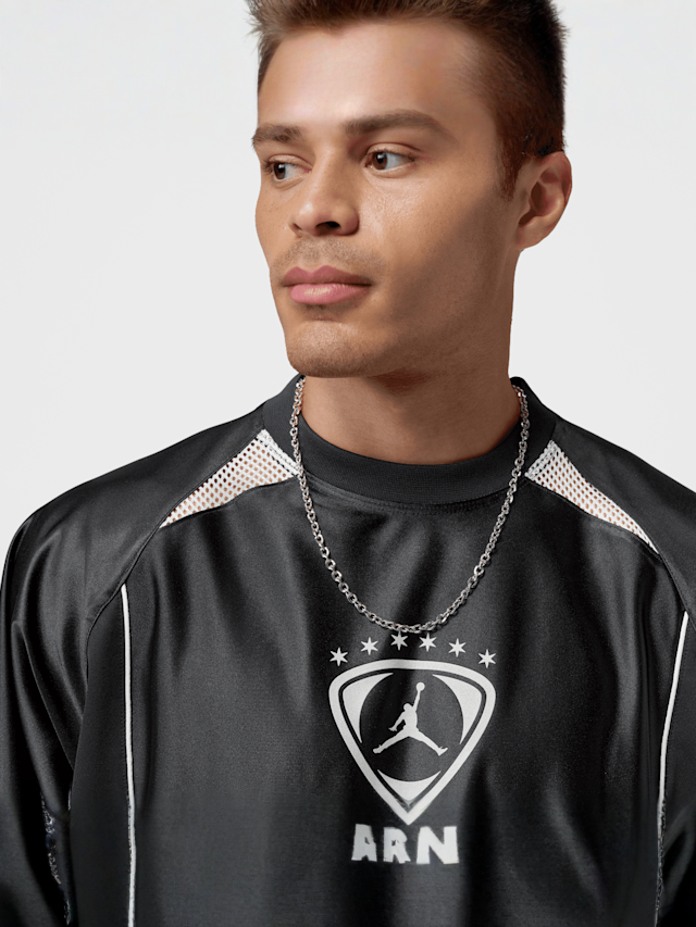 Jordan, Brooklyn Long-Sleeve Goalie Top, black, Image 3 of 6