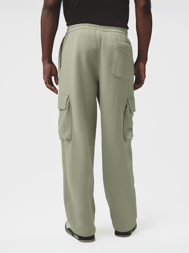 Jordan, Brooklyn Oversized Fleece Cargo Pants, green, Image 2 of 7