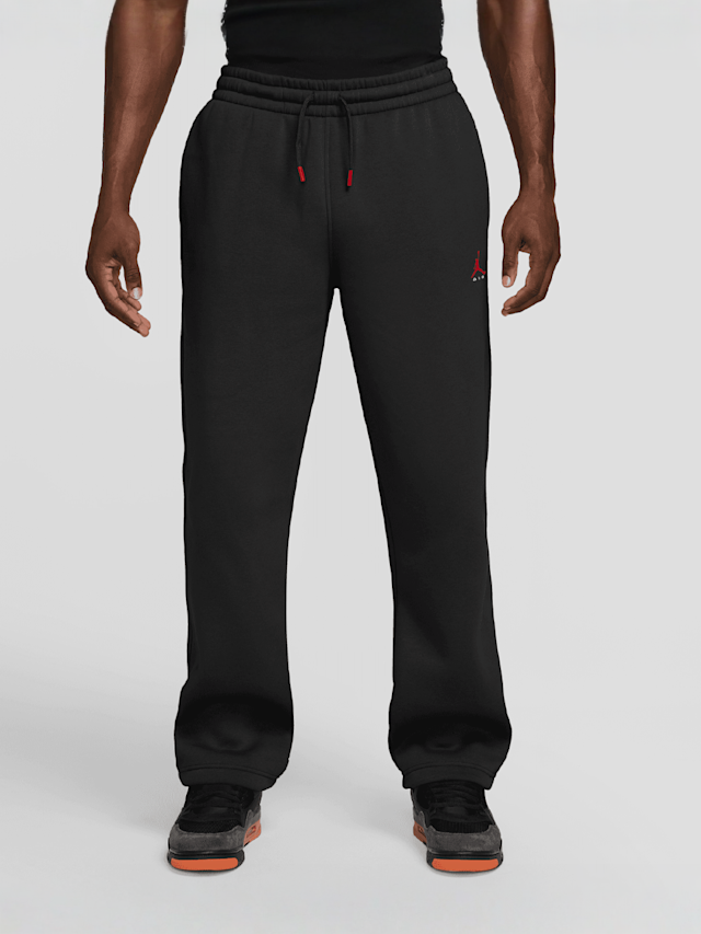 Jordan, Brooklyn Statement Fleece Open-Hem Pants, black, Image 1 of 6