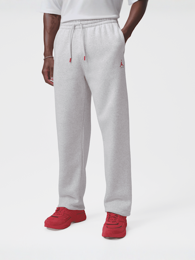 Jordan, Brooklyn Statement Fleece Open Hem Pant, grey, Image 1 of 5