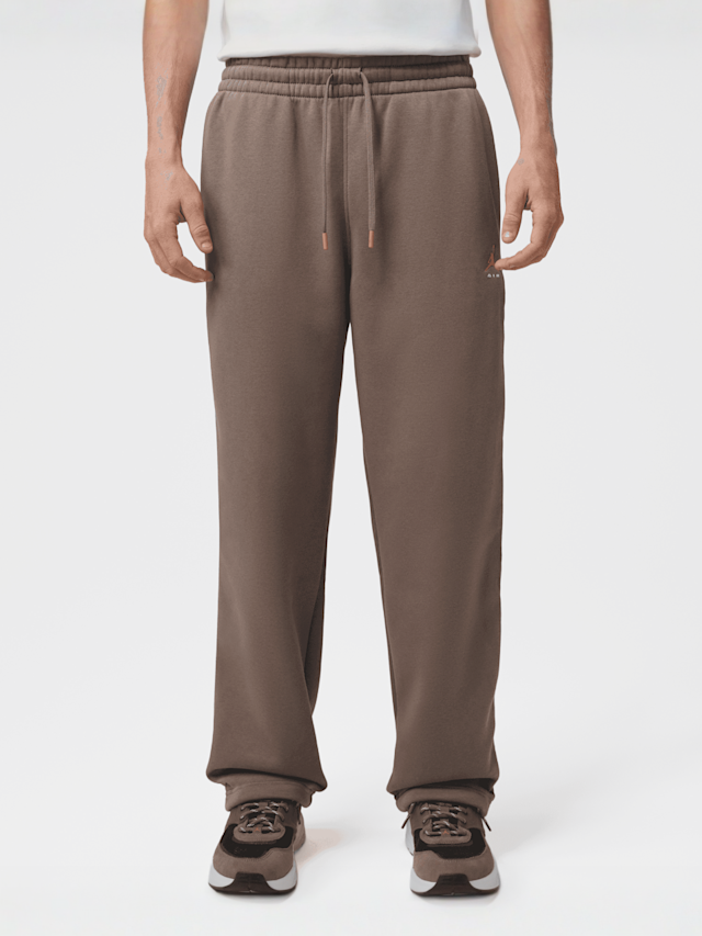 Jordan, Brooklyn Statement Fleece Open-Hem Pants, brown, Image 1 of 6