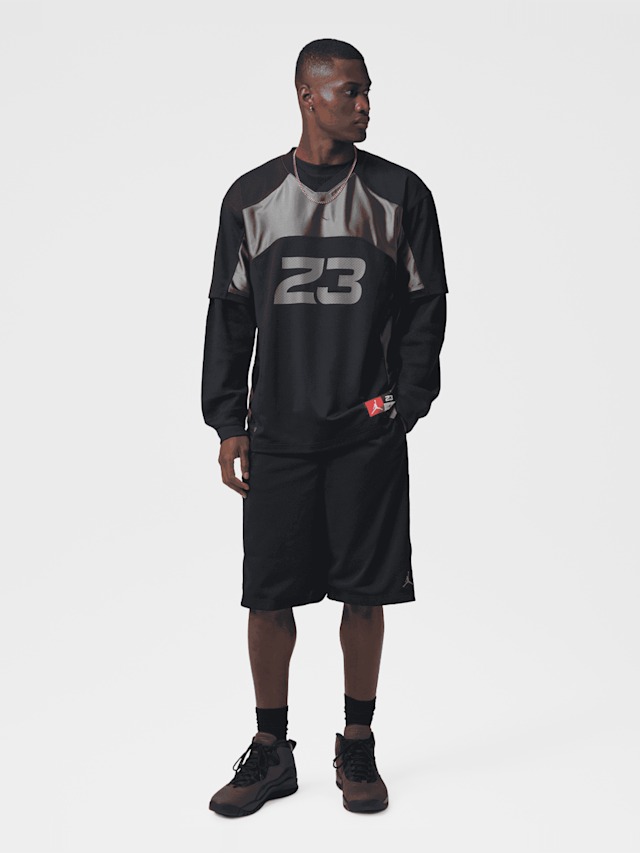 Jordan, Brooklyn Mesh Cat Scratch Shorts, black, Image 8 of 8